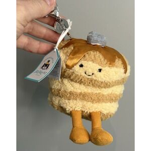 NWT AUTHENTIC JellyCat Diner Exclusive Amuseables Fran Pancakes Bag Charm